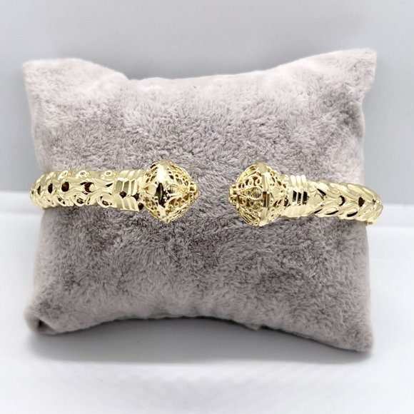 Embrace the Luxe Life with Our Gold Filled Open Cuff Bracelet, Gold Filled Brace - Picture 1 of 6